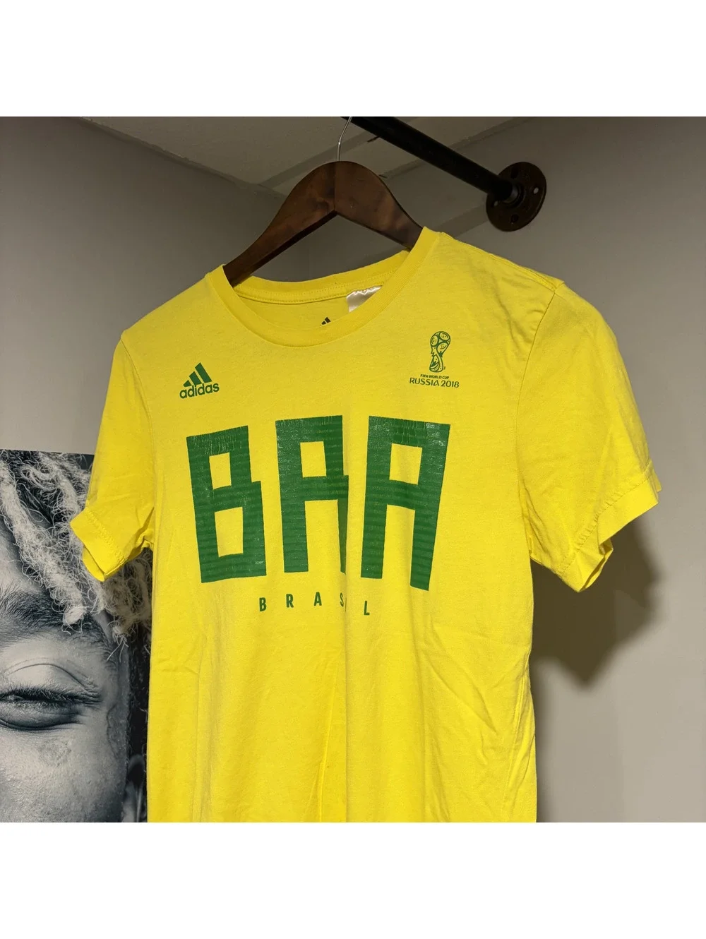 Adidas Brazil 2018 World Cup Yellow T-Shirt XS